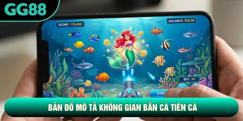Bản đồ mô tả không gian bắn cá tiên cá Bản đồ mô tả không gian bắn cá tiên cá