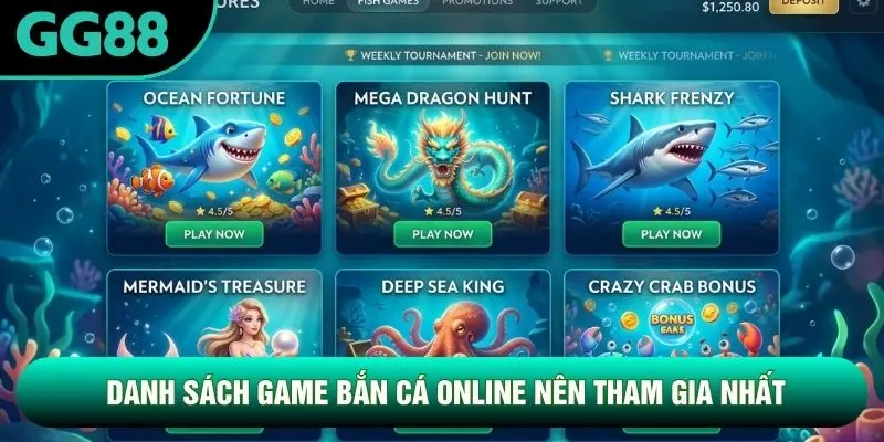 Danh sách game bắn cá online nên tham gia nhất Danh sách game bắn cá online nên tham gia nhất