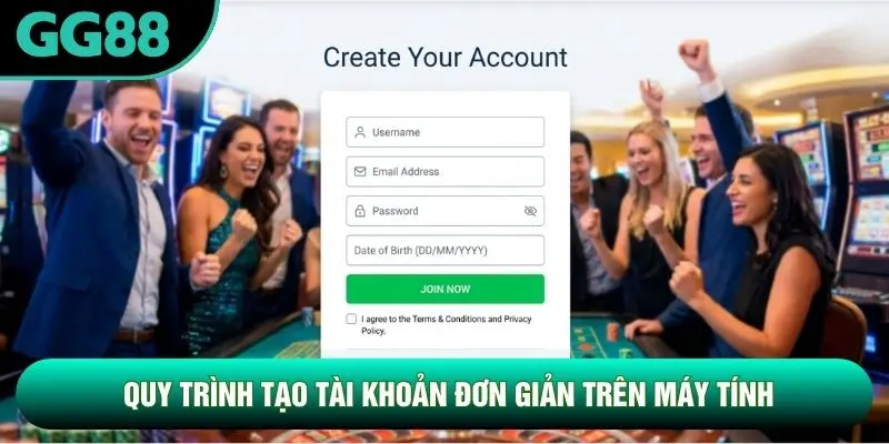 Quy trình tạo tài khoản đơn giản trên máy tính