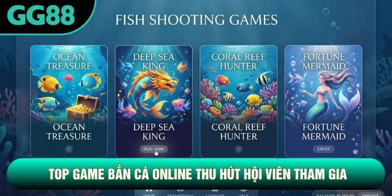 Top game bắn cá online thu hút hội viên tham gia Top game bắn cá online thu hút hội viên tham gia